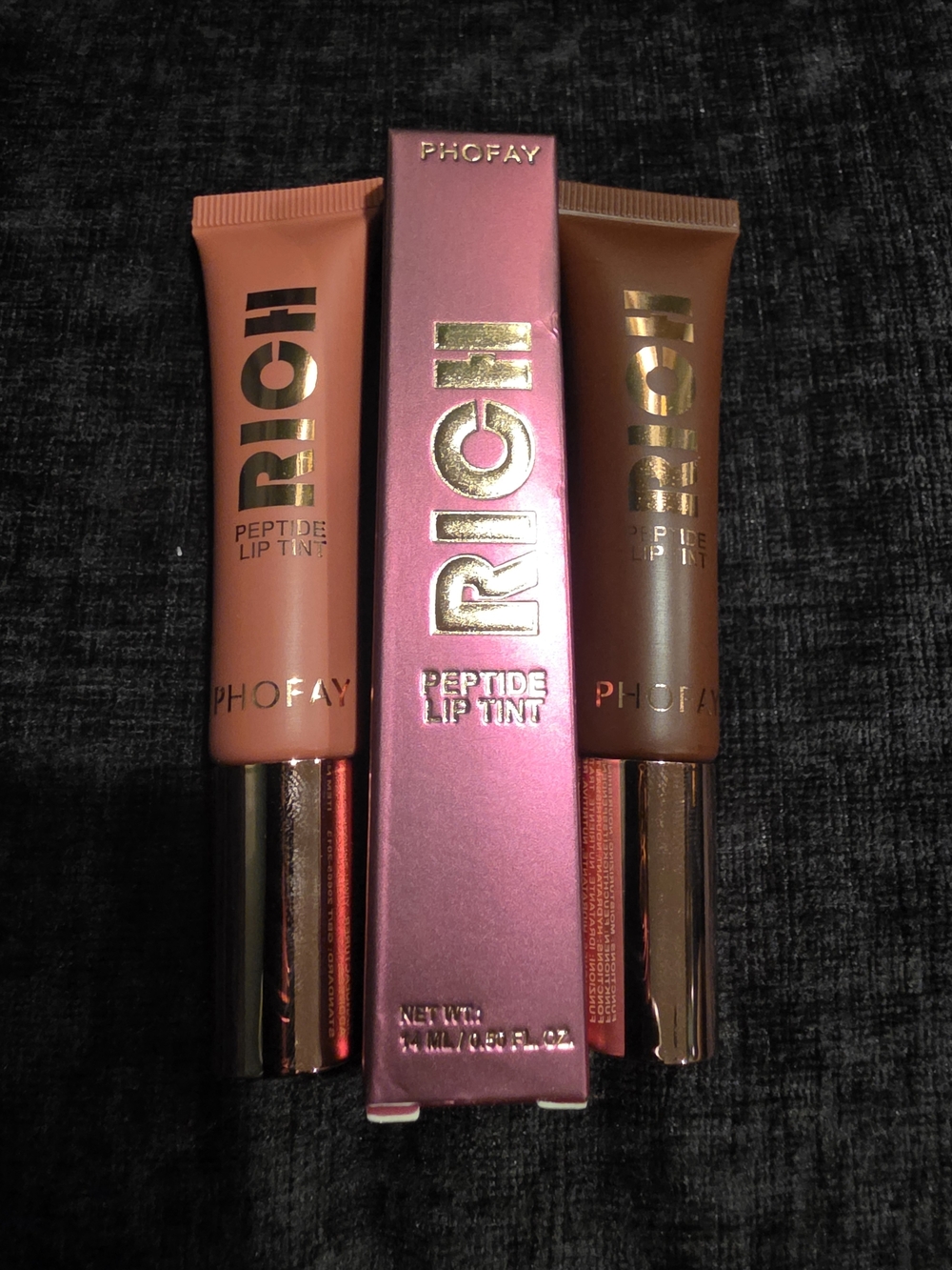 Amazon PHOFAY Rich Peptide Lip Tint - Peachy Pink & Warm Brown Duo